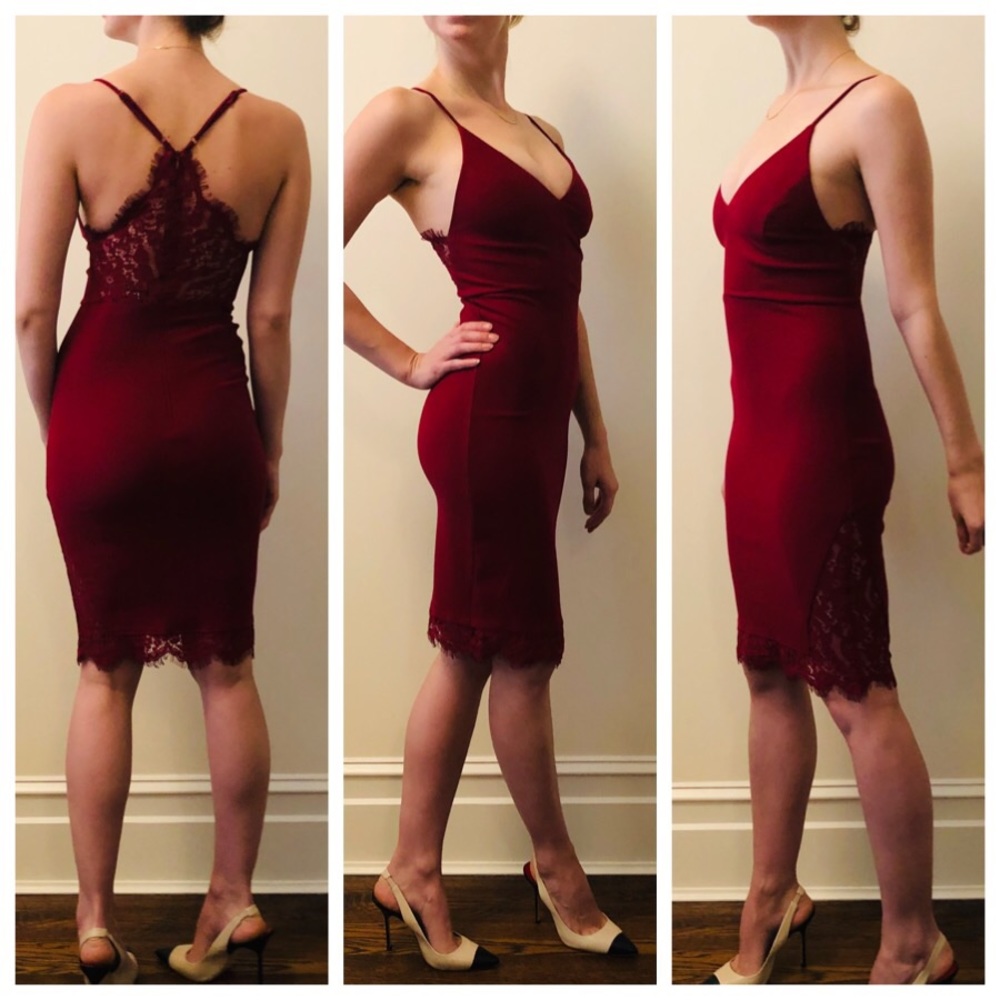 Lulus Slip Dress Racerback Thin Straps Cocktail
